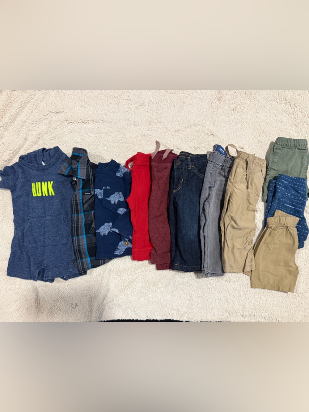 Toddler Boys 11-Piece Mixed Clothing Bundle (12-18M)